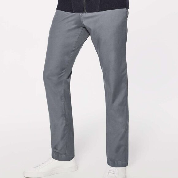 Lululemon Gray Commission Pants Classic Qwick Chino Size 34 x 30 - Picture 1 of 9